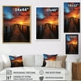 thumbnail image 4 of Designart "Pier Sunrise Morning Radiance" Nautical & Beach Floater Framed Canvas Print, 4 of 7
