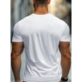 thumbnail image 3 of T-Shirt Tendance à Imprimé Cubain pour Hommes - Col Rond Décontracté, Manches Courtes, Mélange de Polyester Respirant, Lavable en Machine - Parfait pour l'Été, Tenue Décontractée d'Ététee Graphique Cubaintissu Extensible Fête des Pères, 3 of 6