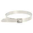 thumbnail image 4 of 100 Pcs 0.39 inch x 15.75 inch Stainless Steel Metal Cable Zip Tie Wrap Exhaust Straps, 4 of 4