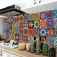 thumbnail image 2 of 72 Piezas Autoadhesivo Mosaico Ladrillo Azulejo Etiqueta 3D Cocina Baño Pegatinas de Pared -10X10cm, 2 of 5
