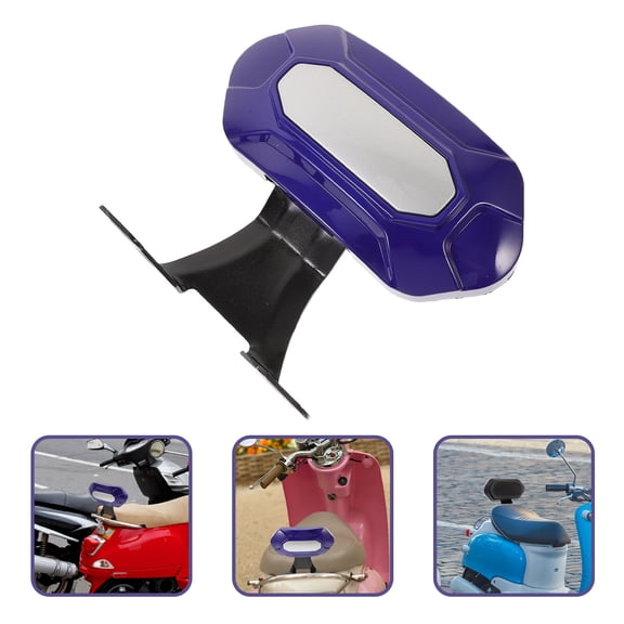 LEORX Rear Seat Cushion 1Set Motorbike Backrest Pad Blue Stainless Steel PP Fatigue Relief Comfortable Riding