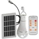 thumbnail image 1 of Bombilla LED alimentada por energía solar: linterna portátil con carga USB, lámpara de lectura para interiores, oficina, cocina, con panel solar, 2 lámparas, 1 of 5