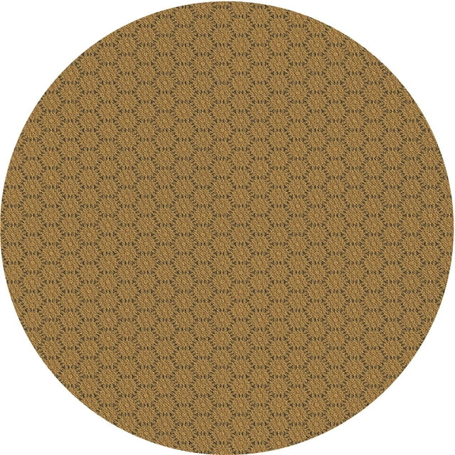 Ahgly Company Machine Washable Indoor Square Transitional Saddle Brown Area Rugs, 3' Square