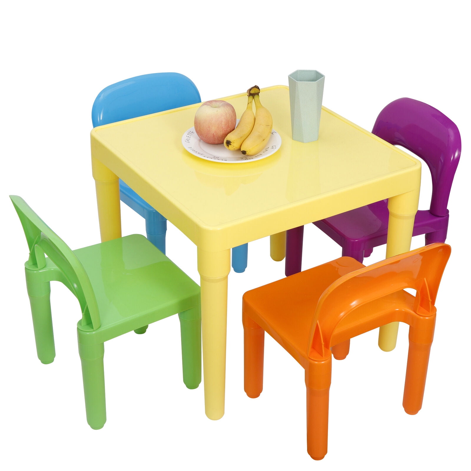 Child Kids Plastic Table And Chair Set Activity Toddler Toy Play Home Furniture 
