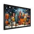 thumbnail image 2 of Designart "Art Deco Delight Orange Bubble Village" Cityscapes Framed Wall Art Decor - Industrial Orange City Art Deco Bedroom Framed Canvas Wall Art, 2 of 6