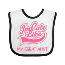 Inktastic Cute Like My Great Aunt Girls Baby Bib