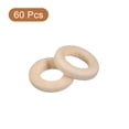 thumbnail image 3 of 60Pack 15mm(0.6-inch) Natural Wood Rings, 4mm Thick Smooth Unfinished Wooden Circles, 3 of 6