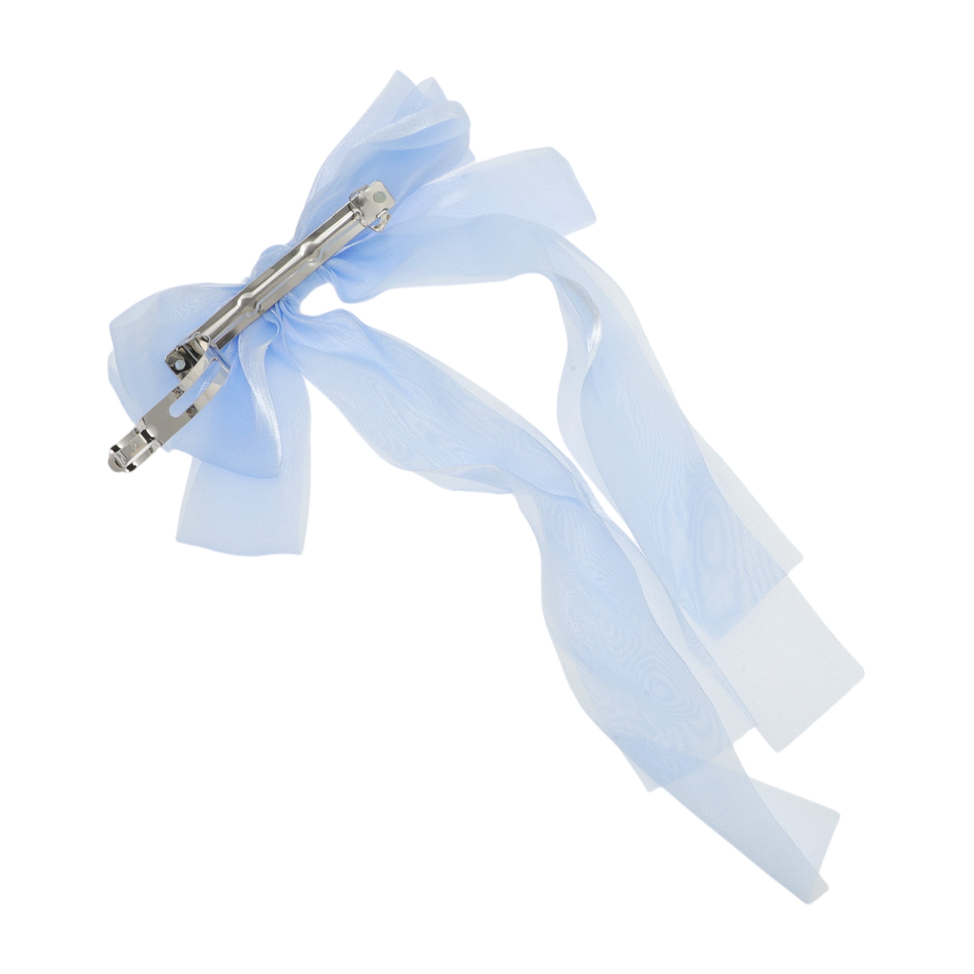 Unique Bargains Fashion Ribbon Bow Hair Clip for Hair Styling and Daily Use - 1 Piece Blue