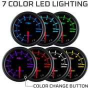 GlowShift Black 7 Color Tachometer Gauge