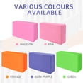 thumbnail image 4 of Yoga Blocks 2 Pack，9X6X3 inches High Density Foam Blocks, Exercise Workout Blocks for Meditation, Yoga, Pilates, Stretch, 4 of 6