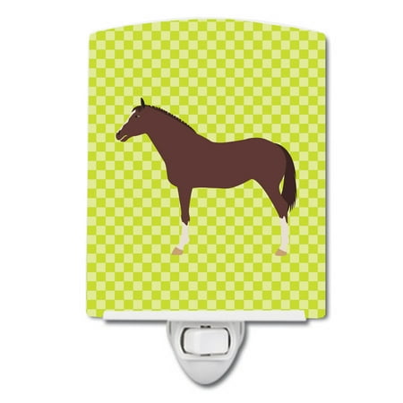 

Caroline s Treasures BB7739CNL English Thoroughbred Horse Green Ceramic Night Light 6x4x3 multicolor