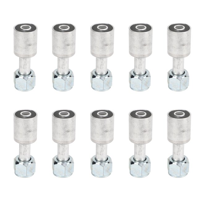 BOROCO, 10 Uds, conector de 180 ° para aire acondicionado de coche, junta de aluminio, ajuste Universal para coches, camiones, vehículos de ingeniería
