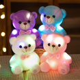 thumbnail image 2 of 20cm luminoso lindo luz Led oso de peluche Animal relleno juguete de peluche colorido brillante pajarita oso regalo de Navidad, 2 of 5