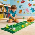 thumbnail image 4 of BotaniNest Automatic Putting Mat Indoor/Outdoor Practice With 3 Stainless Steel Putters Alignment Mat Animal Theme For Family Games & Skill Training, 4 of 6