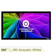 QualGear QG-PS-FF6-169-150-A 16:9 Fixed Frame Projector Screen, 150-Inch, High Definition 1.0 Gain Acoustic White