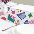 thumbnail image 4 of Yayeee Table Runner 90 inches Long Home Kitchen Dinning Party Decoration, Green Retro Shapes, 4 of 7