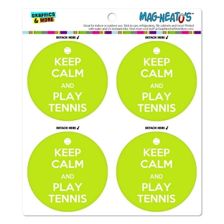 

Keep Calm And Play Tennis Sports MAG-NEATO S(TM) Car/Refrigerator Magnet Set