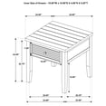 thumbnail image 3 of Sutter Distressed Java 1-Drawer Square End Table, 3 of 10