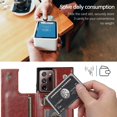 thumbnail image 4 of Dteck Case for Samsung Galaxy Note 20 Ultra 6.9-inch,Shockproof PU Leather Wallet Case Card Holder Kickstand Flip Magnetic Hybrid Rubber Note 20 Ultra 5G Back Phone Cover,Brown, 4 of 9