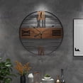 thumbnail image 2 of Modern Wood Walnut Dial Wall Clock, Large Wall Decor Mid Century Silent Non Ticking Clock for Living Room Decor, Kitchen, Bedroom, Study Decoration, Handmade Home Gift Idea, 20IN, 2 of 6