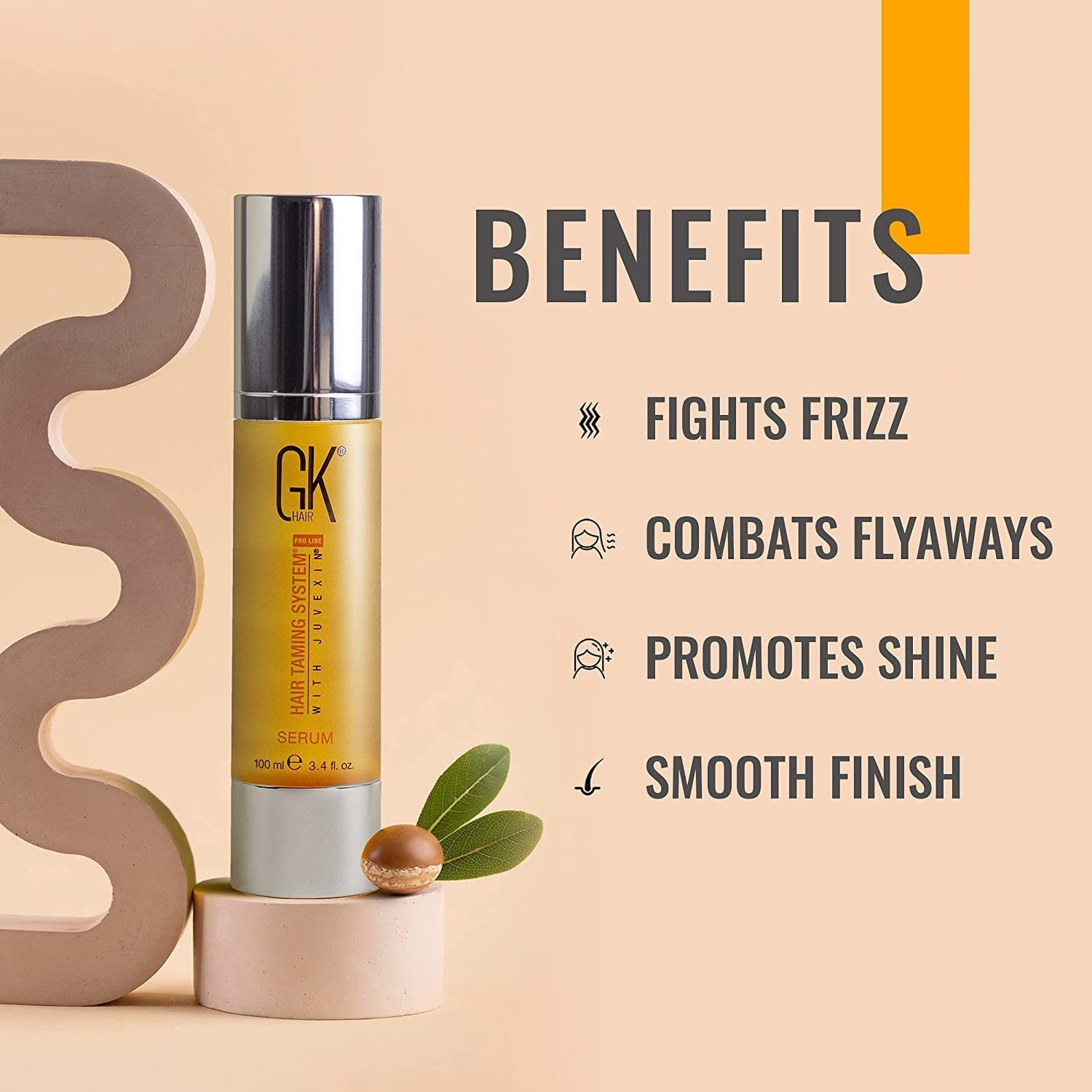 GK Hair Argan Oil Serum, 50ml - Nourishing & Moisturizing