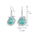 thumbnail image 4 of Bling Jewelry Womens Rainbow Dangle Gemstone Earrings with Opalite Round Ball and Dragon Design, 4 of 4
