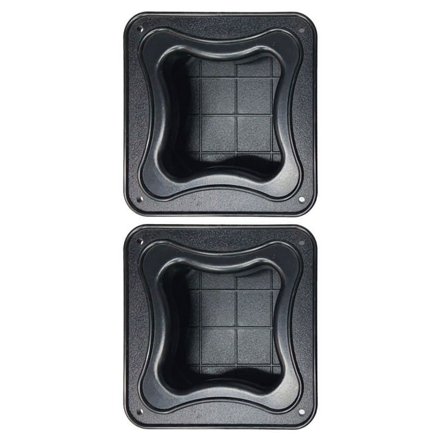 KALLORY 2Pcs Black Plastic Recessed Speaker Handles Designed for Convenient Speaker Transport