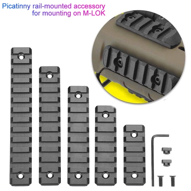 Riel picatinny m lok 5 7 9 11 13 ranuras Riel Picatinny M Lok 5 7 9 11 13 ranuras montaje de alcance Weaver Nylon rieles laterales Picatinny ANGGREK Otros