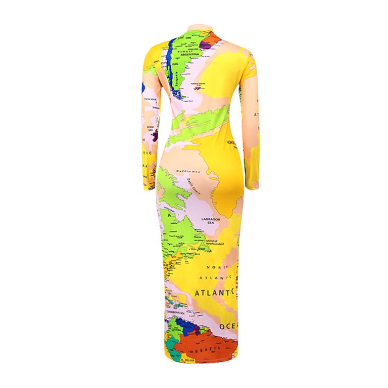 VERSACE, Yellow Women's Midi Dress