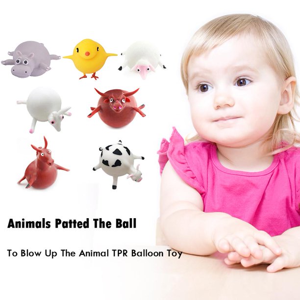 Los animales acariciaron la pelota para inflar el globo TPR de animales Juguete para niños Juguetes para apretar Ndcxsfigh Nuevos Originales