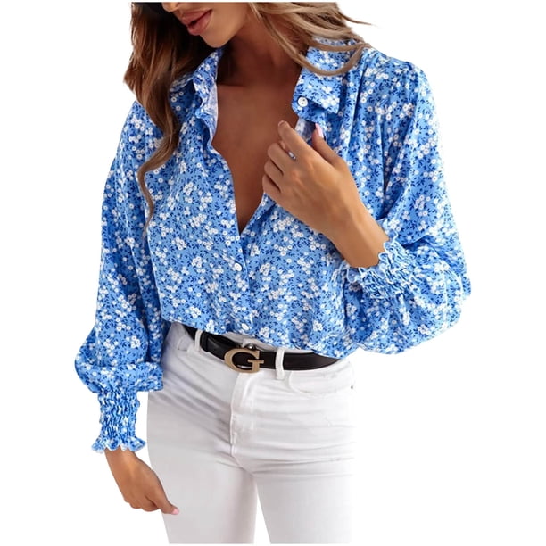 Moda Mujer Camiseta de manga larga Otoño Frente abierto Prendas de abrigo sueltas Impresión Blusa Abrigo Tops Fridja czfsfas6598