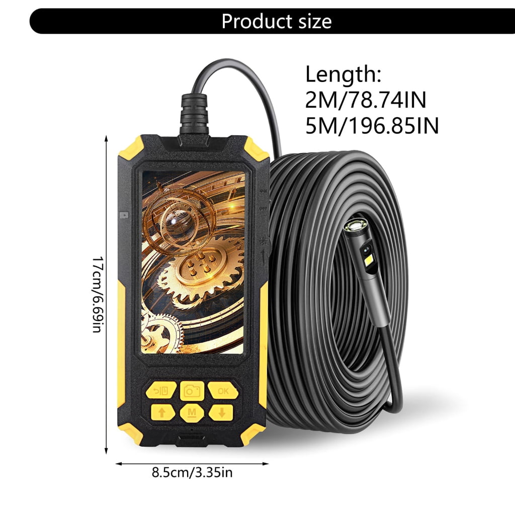 Endoscope Camera with Light for Cellphone,Borescope Inspection Camera with Adjustable LED Light Snake Camera