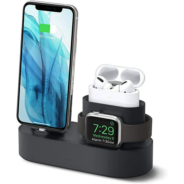 Apple Watch Stand - elago 3 in 1 Charging Station for Apple Products,  Compatible with Apple AirPods Pro, iPhone 11 Pro Max/11 Pro, All Apple  Watch Series [Cables - NOT Included] (Black) - Walmart.com