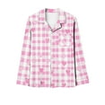 thumbnail image 4 of ZQUUVOU Matching Pajamas for Couples Valentine's Day Heart Printed Long Sleeved Lapel Set Casual Pants Pajama Set Pink C, 4 of 6