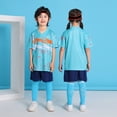 thumbnail image 3 of Hienoo Toddler Boys' Outfits Athletic Short Sleeve T-Shirt and Shorts Set Child 2-Piece Clothes Sets, 3 of 4
