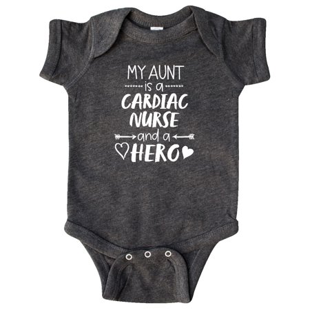 

Inktastic My Aunt is a Cardiac Nurse and a Hero Gift Baby Boy or Baby Girl Bodysuit