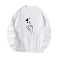 thumbnail image 1 of Suéter de cuello redondo, sudadera de cuello redondo para mujer, ropa de otoño, M, 1 of 9