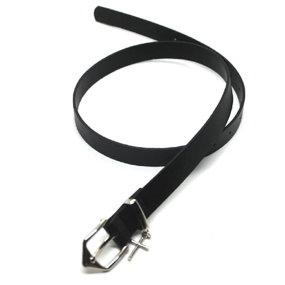 Yokua Adjustable Pin Buckle Belt PU Thin Belt Adult Harajuku Universal Waist Straps