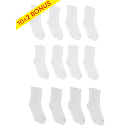Hanes Women's Cushioned Crew Athletic Socks, 10+2 bonus (Best Athletic Crew Socks)
