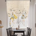 thumbnail image 3 of White Daisy Balloon Curtains 63 Inch Length for Living Room/Bedroom, Spring Floral Bees Elegant Pastoral Botanical Rod Pocket Privacy Door Curtains Decorative Tie Up Shade for Window 52"x63", 3 of 8