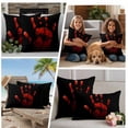 thumbnail image 5 of Halloween Outdoor Waterproof Pillow Covers, Horror Blood Palm Print Halloween Decorative Square Throw Pillowcase Sofa Cushion Sham for Patio/Couch/Chair, 16"x16" 2 Pack, 5 of 8