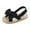 Black, variant on JSCDRPDWL Size 5 Toddler Girl Sandals Boys Wide Shoes Toddler Girls' Summer Outdoor First Walk Sandals with Flower Bowknot Kids Shoes Toddler Shoes Size 6