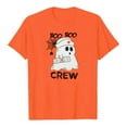 thumbnail image 2 of Boo Boo Crew Ghost Nurse Halloween Tshirts Women 2025 Short Sleeve Crewneck Funny Graphic Halloween Shirts for Women, 2 of 4