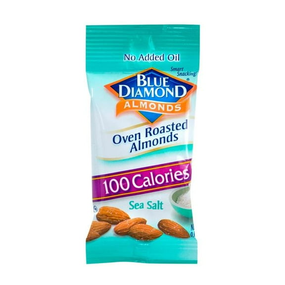 Green Rabbit Holdings B2946614 Blue Diamond Oven Roasted Sea Salt Almonds on the-Go Pouches - 0.625 oz - 42 Count