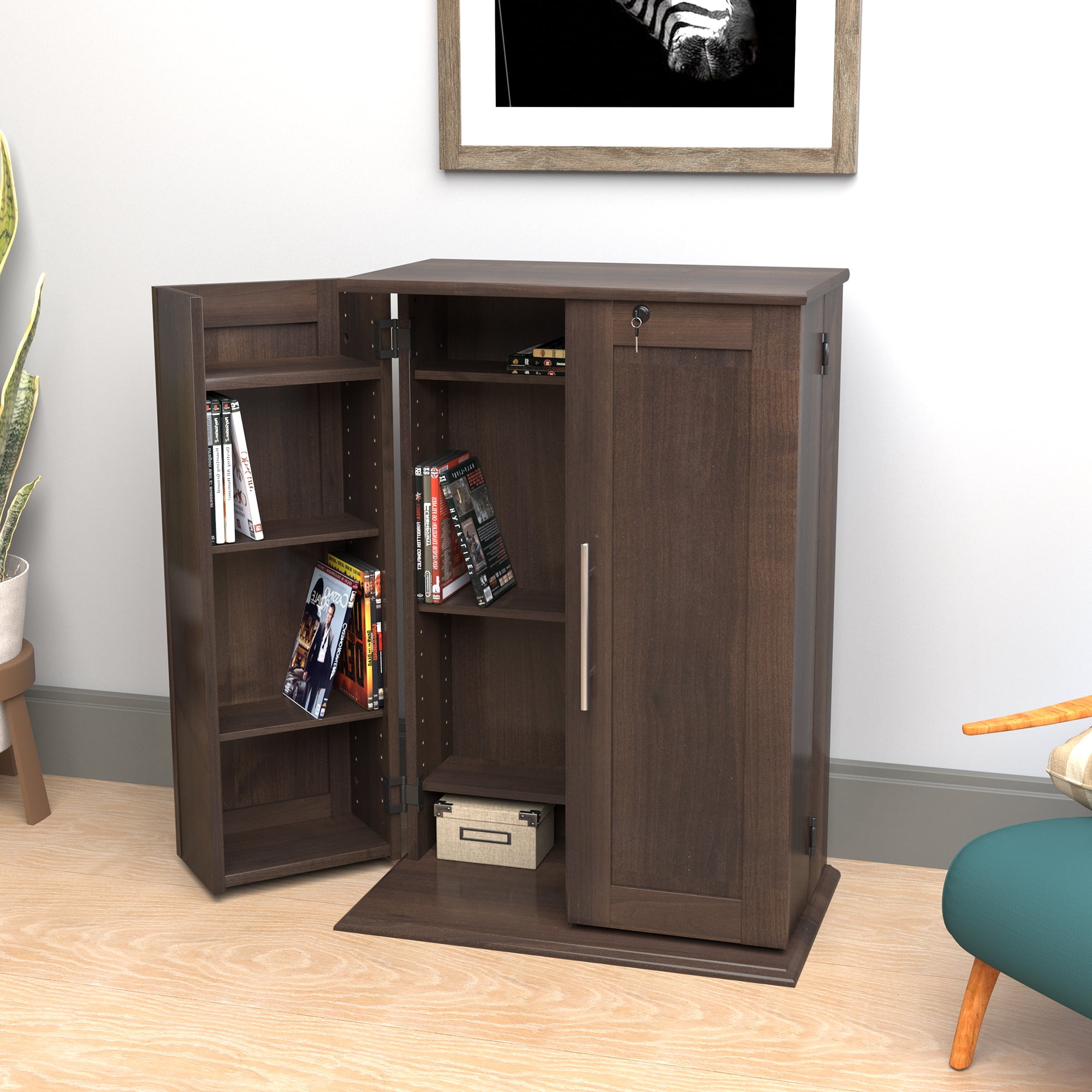 Media Storage Cabinet With Doors - Foter