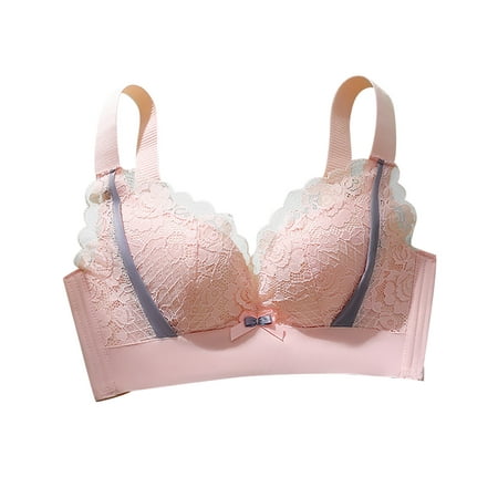 

Mrat Everyday Bras Women Bralette Smoothing Fit Ladies Bras Lace Comfortable Breathable Anti-exhaust Base Non-Steel Ring Non-Magnetic Buckle Beauty Back Underwear Female Seamless Lace Bra