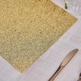 thumbnail image 4 of BalsaCircle 6 Pieces Champagne 16" Rectangle Glitter Faux Leather Placemats Party Decor, 4 of 7