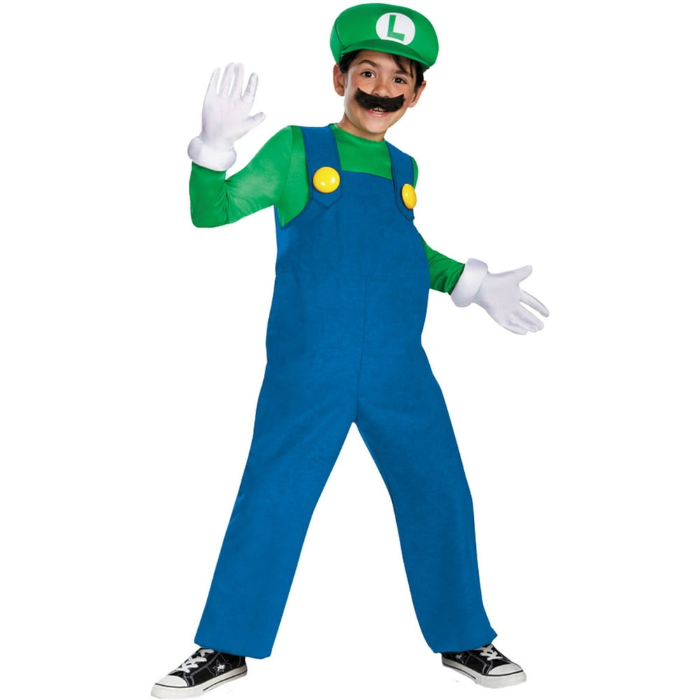 Luigi Deluxe Child Halloween Costume - Walmart.com - Walmart.com