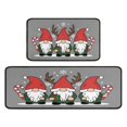 thumbnail image 2 of Kitchen Rug Set of 2 Anti Fatigue Christmas Kitchen Mats for Floor,Merry Christmas Gnomes Short Snowflake Kitchen Runner for Bathroom,Room Door (47x17+30x17 Inches), 2 of 7