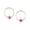 Black, variant on 1928 Jewelry 14K Gold Dipped Diamond Shape Crystal Hoop Stainless Steel Post Earrings (Pink)